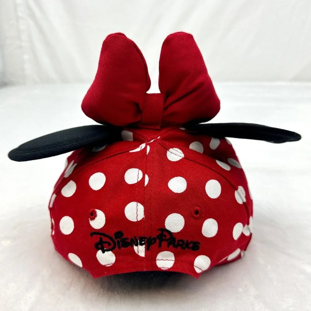 Disney Parks Minnie Mouse Snapback Adjustable Toddler Size Cap Hat Red Black